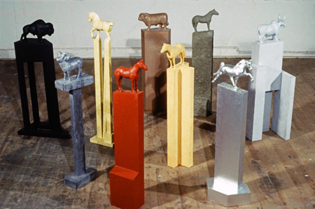 photo: Animal Pedestal Series installation (1977)